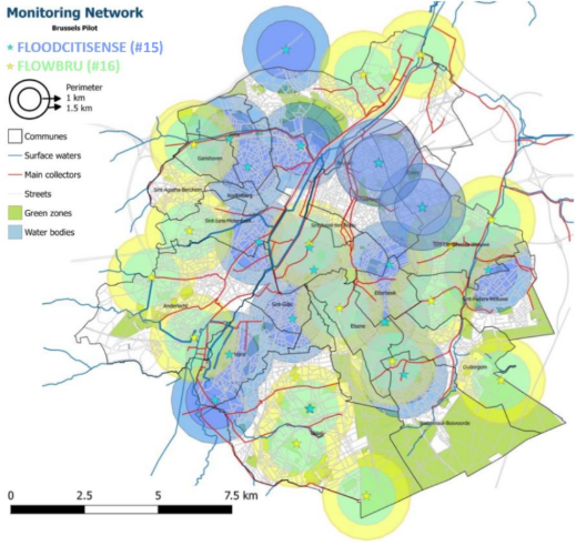 מיפוי חיישנים במיזם FloodCitiSense