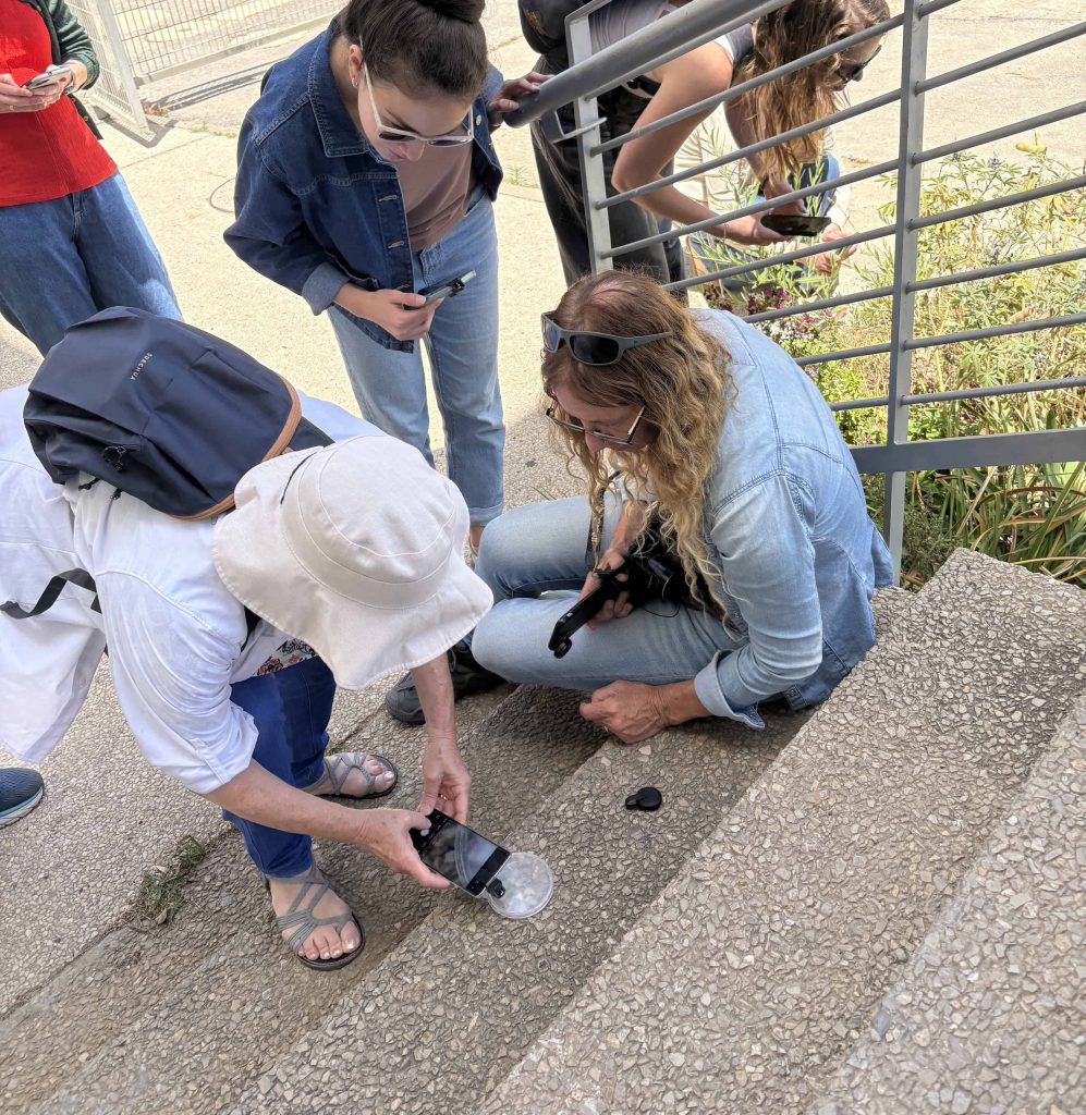 תירגול צילום במהלך הסדנה. צילום: יעלה גולומביק
